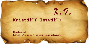 Kristóf István névjegykártya
