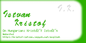 istvan kristof business card